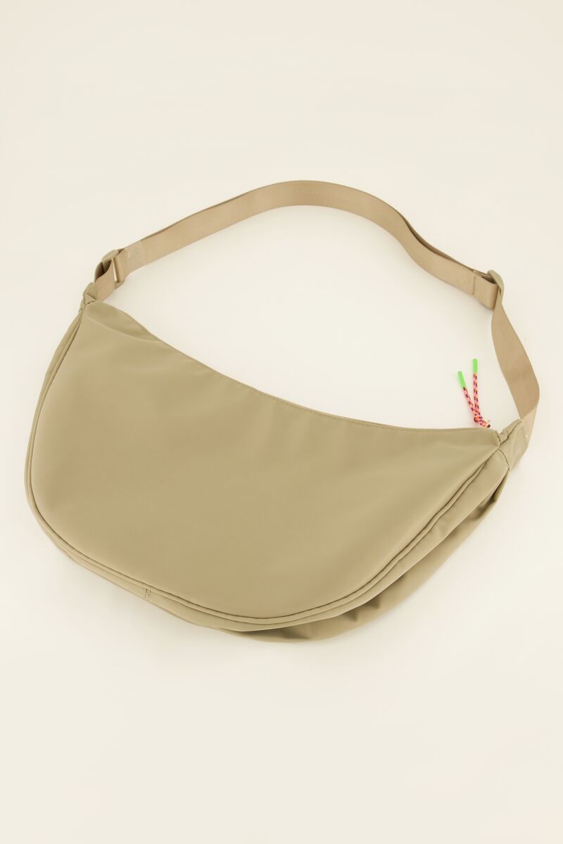 Beige crossbody bag large