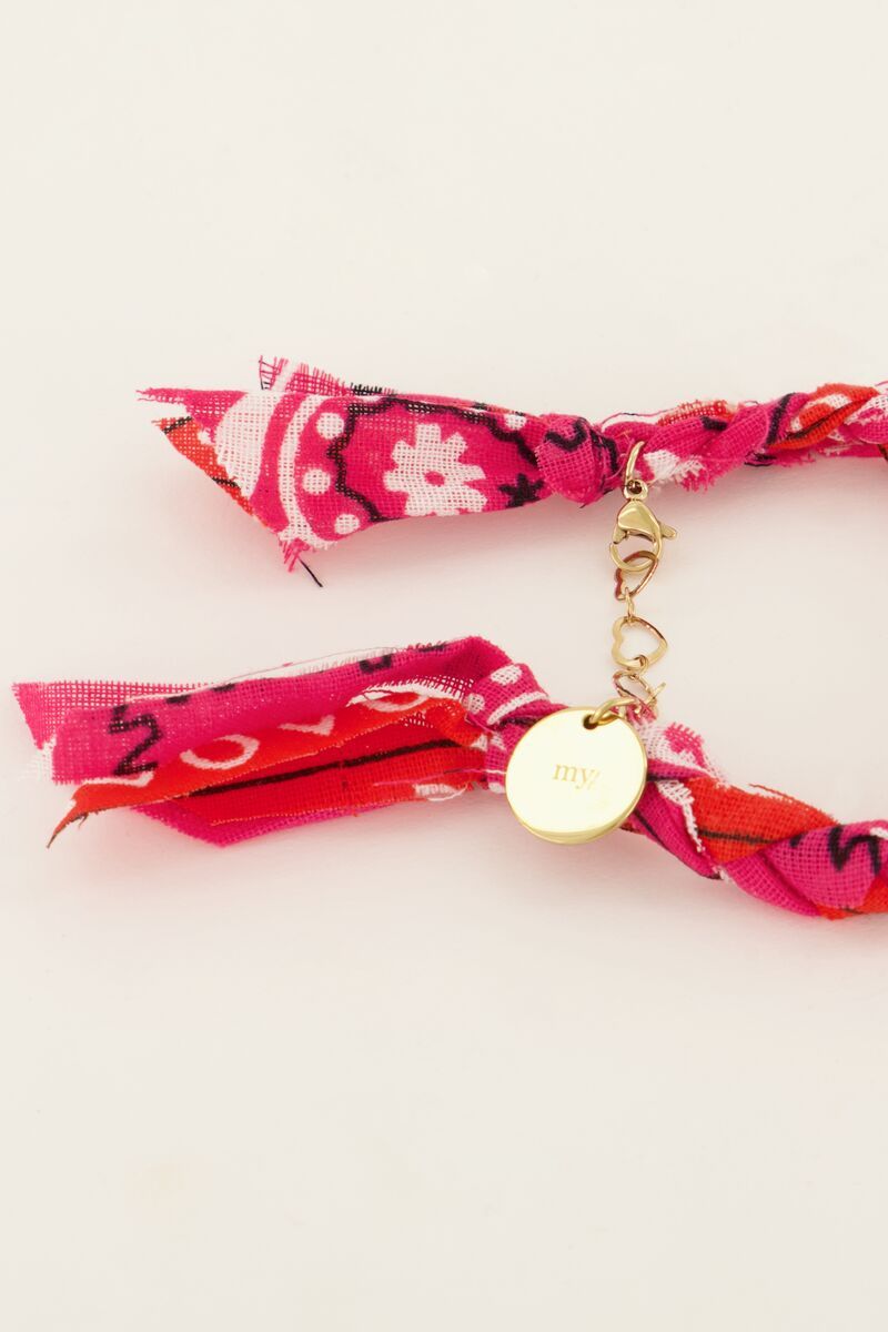 Braided online bandana bracelet