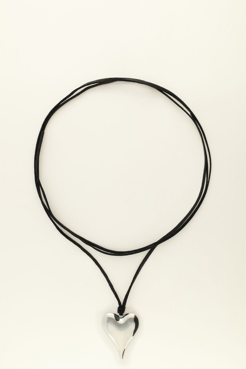 Black discount cord necklace