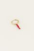 Moments one piece red coral | One piece oorbellen My Jewellery