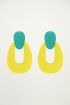 Geel & groen oorhangers retro My Jewellery