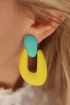 Geel & groen oorhangers retro My Jewellery