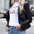 My Jewellery Biker Jacket zwart faux leather