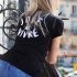 T-shirt quote zwart