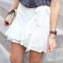 Rokje ruffle wit strik