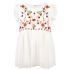 Top bloemenprint stipjes wit