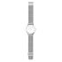 Metalen horloge zilver met witte wijzerplaat, horloges