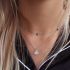 Sterretjes ketting - goud/zilver