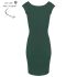 My Jewellery Jurk strak midi model donker groen
