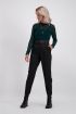 Pantalon zwart met grote riem, Broeken
