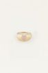 Ring rose quartz hartje, rozenkwarts ring