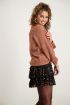 Bruine trui met glitters, oversized trui My Jewellery