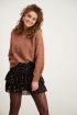 Bruine trui met glitters, oversized trui My Jewellery