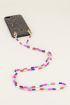 Telefoonkoord blauwe kralen My jewellery