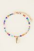 Enkelbandje kralen en gouden schelp | Enkelbandjes My Jewellery
