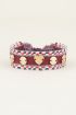 Donkerrode bohemian armband met bedeltjes | My Jewellery