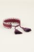 Donkerrode bohemian armband met bedeltjes | My Jewellery