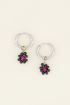 Oorbellen zwarte bloemetjes | Oorbellen | My Jewellery