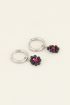 Oorbellen zwarte bloemetjes | Oorbellen | My Jewellery
