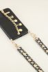 Zwart telefoonhoesje met ketting | My Jewellery