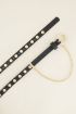 Leren riem goudkleurige studs en ketting | My Jewellery