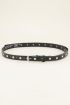 Leren riem zilverkleurige studs | My Jewellery