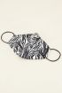 Zwart-wit mondkapje met zebraprint | My Jewellery
