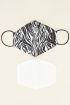 Zwart-wit mondkapje met zebraprint | My Jewellery