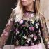 My Jewellery mesh top bloemenprint zwart