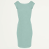 Basic jurk petrol strak, Midi jurk