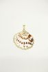 Bedel platte schelp goud, schelpen bedel