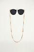 Brown sunglasses chain with twine & shell, sunglasses chain