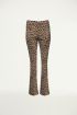 Bruine Flared Broek Luipaard, Pantalon