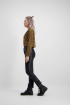 Bruine overslag blouse luipaard, blouse met print - styleshoots afbeelding - zijkant