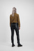 Bruine overslag blouse luipaard, blouse met print - styleshoots afbeelding - achterzijde