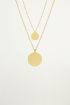 Dubbele ketting munten glad, minimalistische ketting