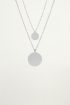 Dubbele ketting munten glad, minimalistische ketting