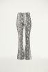 Flared broek slangenprint, Broek wijde pijp