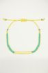 Gele & turquoise armband enkele kralen