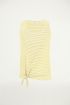 Gele gestreepte top met knoop, tanktop