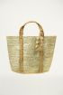 Gouden jute tas klein, strandtas