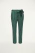 Groene gestreepte pantalon, nette broek
