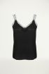 Kanten top zwart basic, Zwarte top