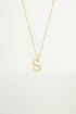 Ketting met initiaal bamboe, bamboo initial