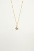 Ketting met strass letter, initial sieraden
