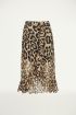 Lange rok leopard ruffles bruin, Rokjes