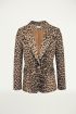 Leopard blazer zwart bruin, Jassen