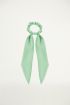 Mintgroene scrunchie met lint, zwarte scrunchie My Jewellery