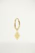 Oorbellen met ruitvormig bedeltje en quote, oorhanger My Jewellery