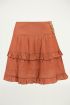 Oranje rok ruffles & laagjes, ruffle rok